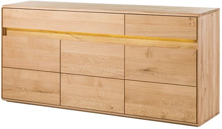 MASSIVMOEBEL24.DE wilde eik dressoir blank massief hout 183,5x43,5x86 cm (BxTxH) geolied gemonteerd CARDIFF volledig massief #130