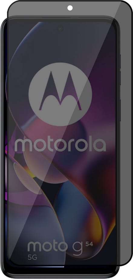 Privacy Screenprotector geschikt voor Motorola Moto G54 - Volledig Dekkend Glas Screen Protector
