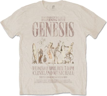 Genesis - An Evening With Heren T-shirt - S - Creme