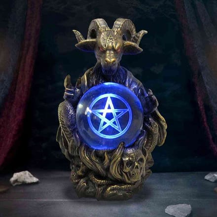 Nemesis Now - Orbuculum of the Baphomet - met LED licht - 16cm Beeld/figuur - Bronskleurig