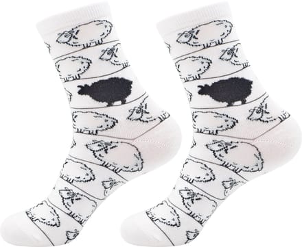 Robin Ruth - Zwarte schaap - Wit - Dames sok - Maat 36-42