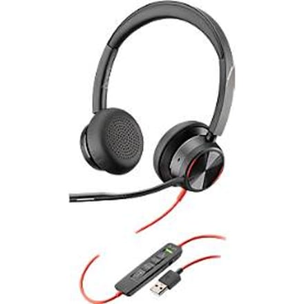 HP Poly Blackwire C8225-M – On-ear headset – Kabel – Stereo – Zwart – Noise Cancelling – Volumeregeling – Microfoon uitscha