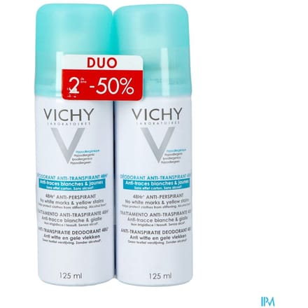Vichy Deo Anti-trace Aerosol 48u Duo 2x125ml