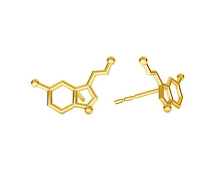 ARLIZI 2184 Oorbellen serotonine oorstekers - verguld