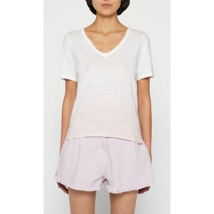10DAYS Linen Tee Dip Dye Pale Lilac Größe: XXS | Hemden Outlet | Damen | Violett