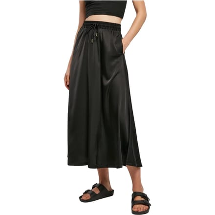 Urban Classics - Satin Lange rok - XS - Zwart