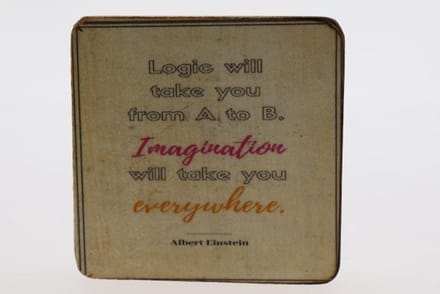 Quote magneet 6x6 cm Logic will take you