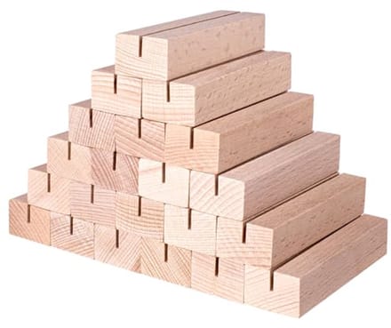 Houten Kaarthouders - 21 Stuks voor Bruiloft en Feestdecoratie - 10x3x2cm