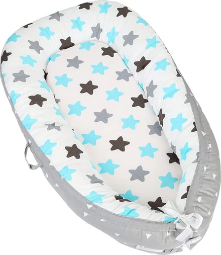 Babynestjes – Draagbaar Babynest Baby Nestje babybedje Sleepy (Sterren)