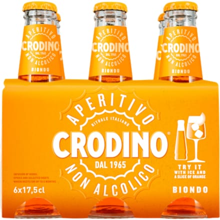 Crodino Biondo Non-Alcoholic Spritz - 6 x 175 ml