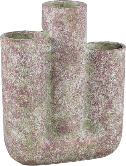 PTMD Bloempot Pipes - 27x10x35 cm - Cement - Paars