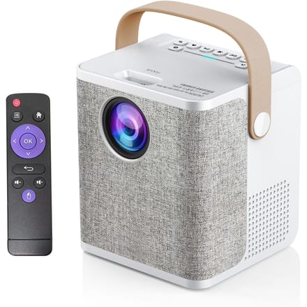 LD01 projecteur LED LCD Portable Android 7.1 Home cinéma 2.4G/5G double bande WiFi BT4.0 sans fil US Plug blanc