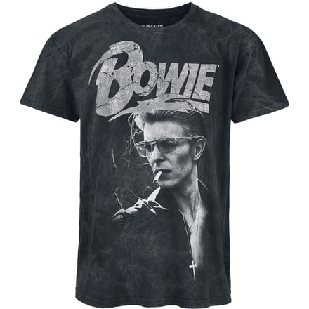 David Bowie Lightning Unisex T-shirt - zwart - M