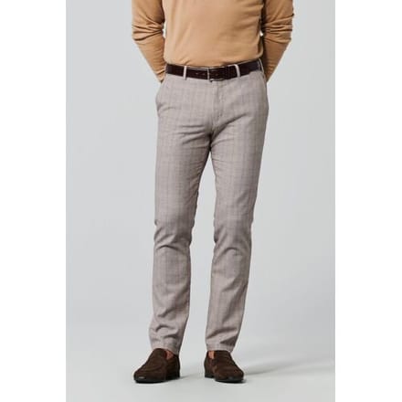 Meyer Broek Bonn Exclusive Organic Cotton Stretch Multi Check Beige / male