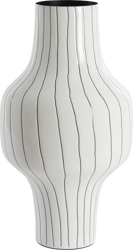 Light&living Vaas deco Ø27x49 cm SINDO glanzend wit+zwart