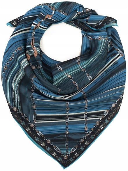 Unieke Dames Sjaal - Navy Blauw, 100% Viscose