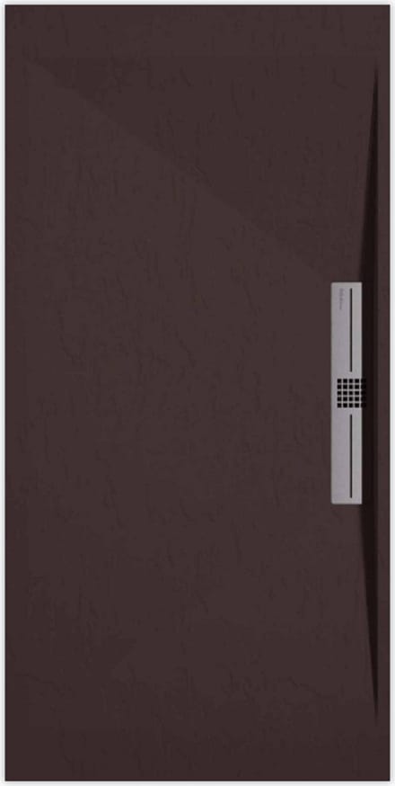 Sanifun douchebak Stone Side Chocolate Slate 900 x 800 S