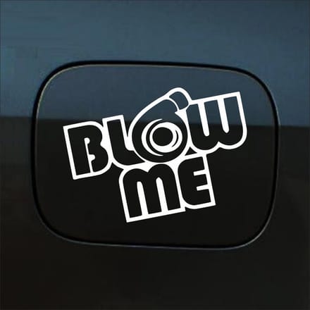 Bumpersticker - Blow Me - 10,1 X 14,8 - Wit