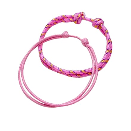 Livano Armband - Staal - Nep Zilver - Dames - 2 St - Roze