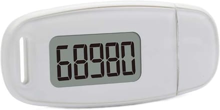 Stappenteller - Activiteitstracker - Gezondheid bijhouden - 3D Sensor Nauwkeurig - Tot 99999 stappen - Wit