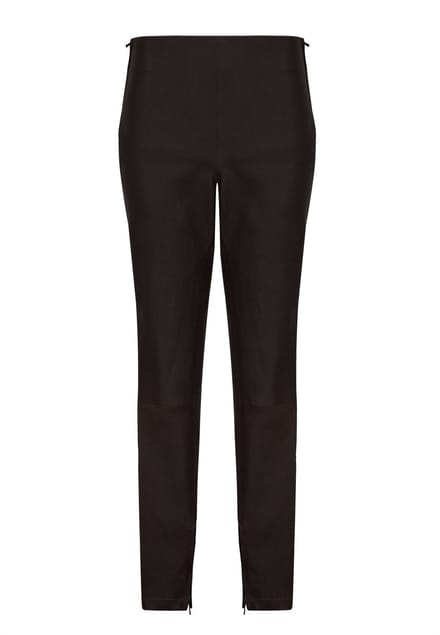 Felix Hardy Leren Strech Slim Fit Broek Dames Bruin - S