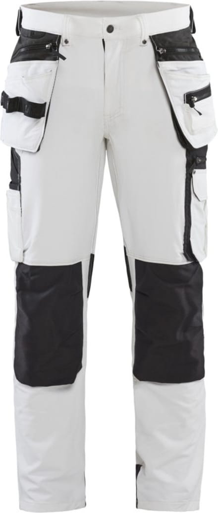 Blaklader Schildersbroek met 4-weg stretch 1079-1645 - Wit/Donkergrijs - D124