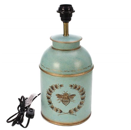 Lamp theebus Bij turquoise, Ø17,5xH39cm