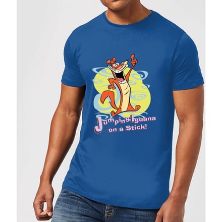 I Am Weasel Jumping Iguana On A Stick Men's T-Shirt - Royal Blue - S