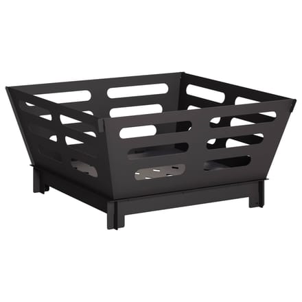 vidaXL - Vuurkorf - Zwart - 40 - x - 40 - x - 20 - cm - Staal