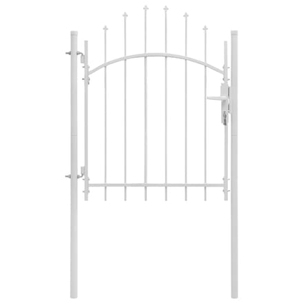 vidaXL - Tuinpoort - Woerden - staal - 1x1,25 - m - wit