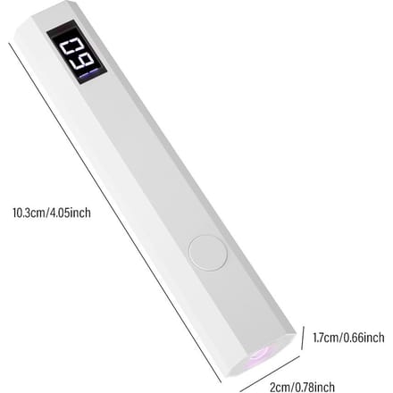 Draagbare Handheld Mini Nagellamp Voor Gel Polish Sneldrogend Zaklamp Pen USB Nagel Droogmachine UV LED Nagellamp wit