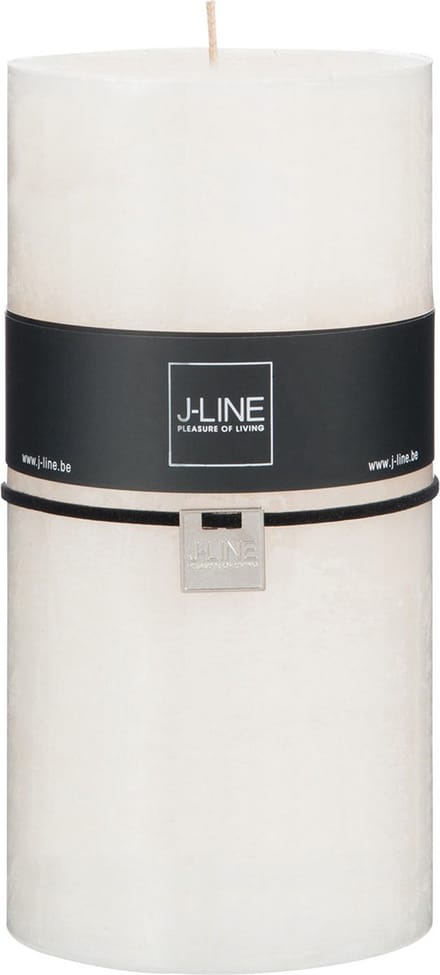 J-Line cilinderkaars - vanille - wit - XXL - 150U - 6 stuks