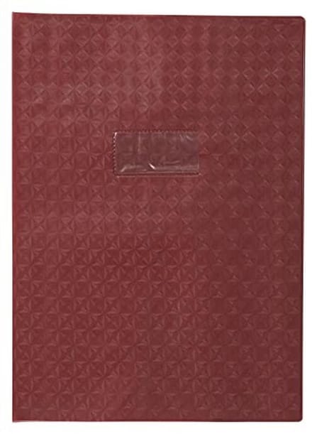 Oefenboek beschermer cover A4 - diamanteffect en labelhouder - bruine kleur