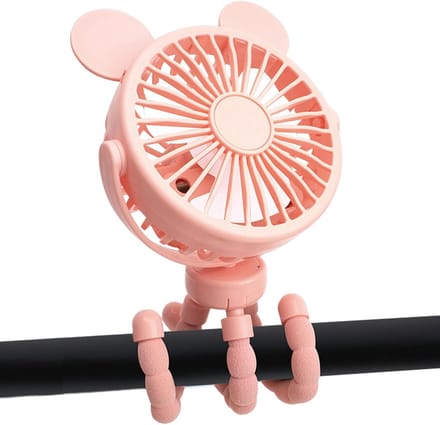 Baby Ventilator, Kinderwagen Ventilator | Flexibele Statief Met Clip, Oplaadbaar, 3 Snelheden – Draagbare Buitenventilator, Stille Koelventilator Voor Loopband