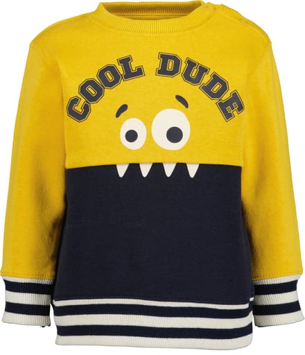 Blue Seven - Jongens Sweater - Navy/Geel - Maat 80