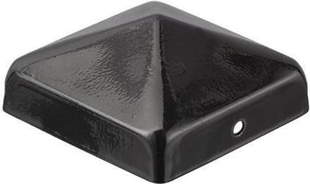 Paalornament piramide - paalkap - 70 x 70 mm - zwart