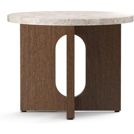 Audo Androgyne Side Table Ø50 - Dark Stained Oak / Kunis Breccia Sand