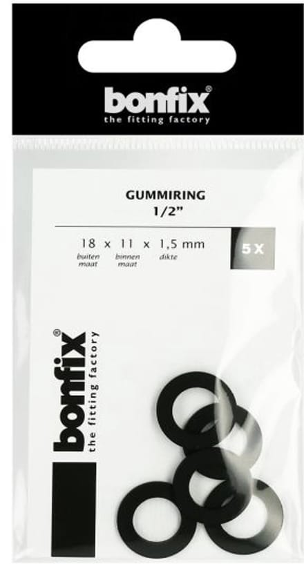 Bonfix gummi afdichtingsring 1/2 inch (zak 5 stuks)