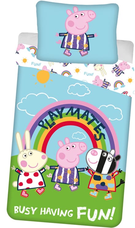 Peppa Pig Dekbedovertrek Busy Glow in the Dark 140 x 200 cm