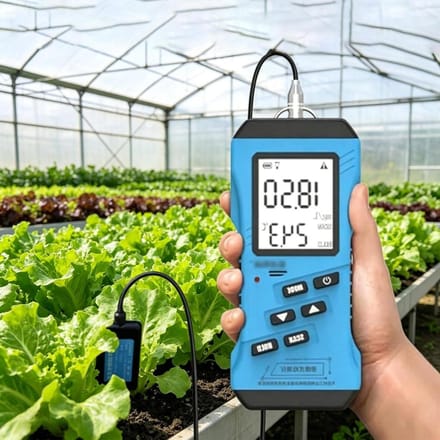 Bodemtestkit - Voedingsstoffenmeter Planten - Bodem Analyse - 7-in-1 Metingen - 3-inch LCD - Grijs