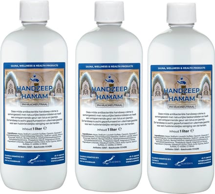 Handzeep Hamam 1 liter - set van 3 stuks