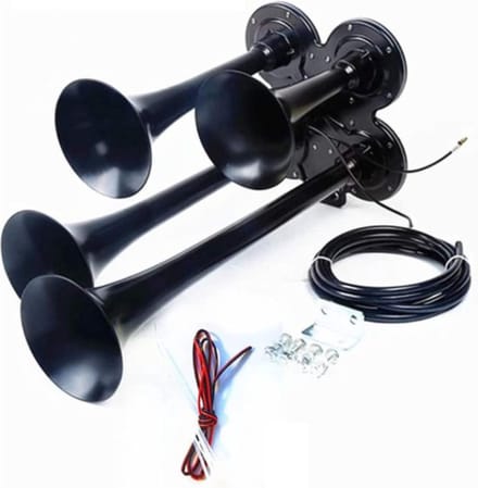 Professionele Luchthoorn – 12V – Toeter met Compressor – Scheepshoorn – Gastoeter – Extra Luid – 150dB – Zwart