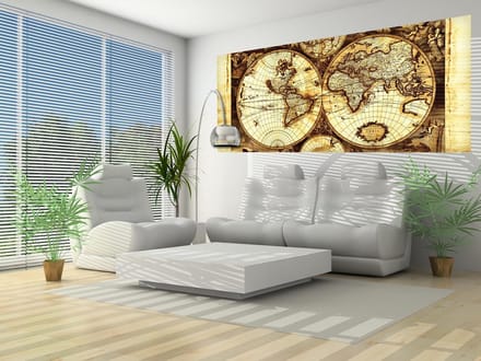 World Map Vintage Photo Wallcovering
