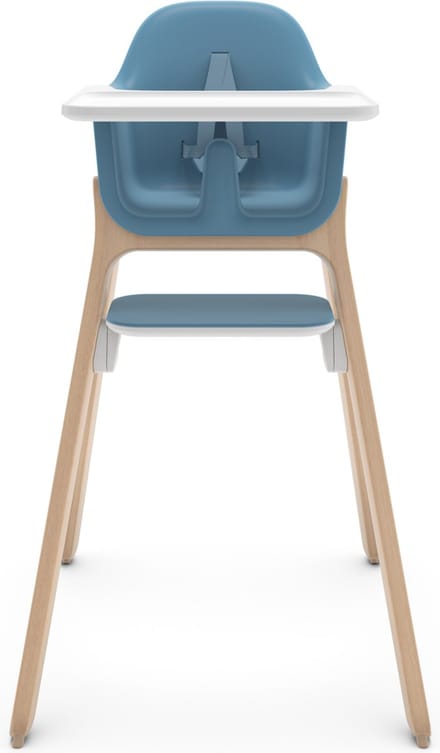 UPPAbaby Ciro Caleb - Kinderstoel - Blauw - Hout - Verstelbare Voetensteun - Afneembaar Eetblad