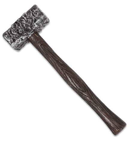 Hamer 38cm - Zilver - Kunststof - Halloween