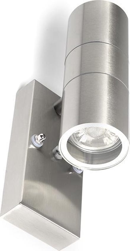 QAZQA duo - Moderne Buitenlamp Up Down voor buiten - 2 lichts - D 110 mm - Staal - Buitenverlichting