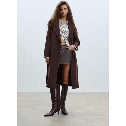 Stradivarius Soft touch trenchcoat  Bruin XL