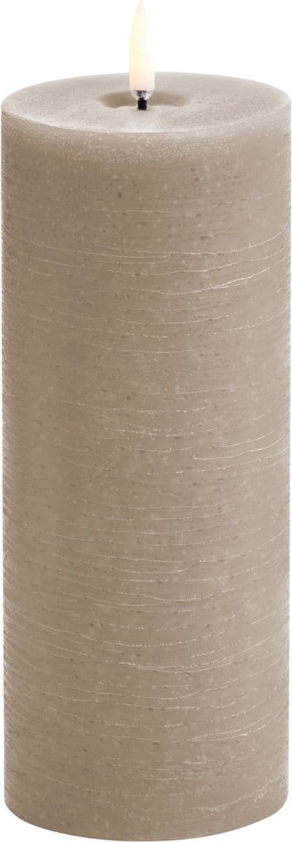 Led kaars - Uyuni led-kaars Melted 7,8 x 20cm sandstone
