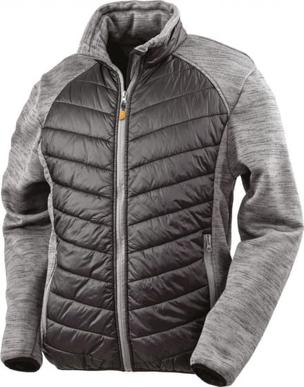 Result Elevator Jacket RT314 - Black/Marl Grey - M