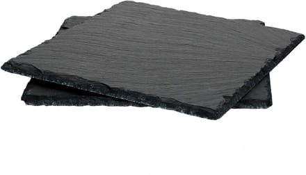 Set van 2 leistenen borden 17x17 cm - 23464639